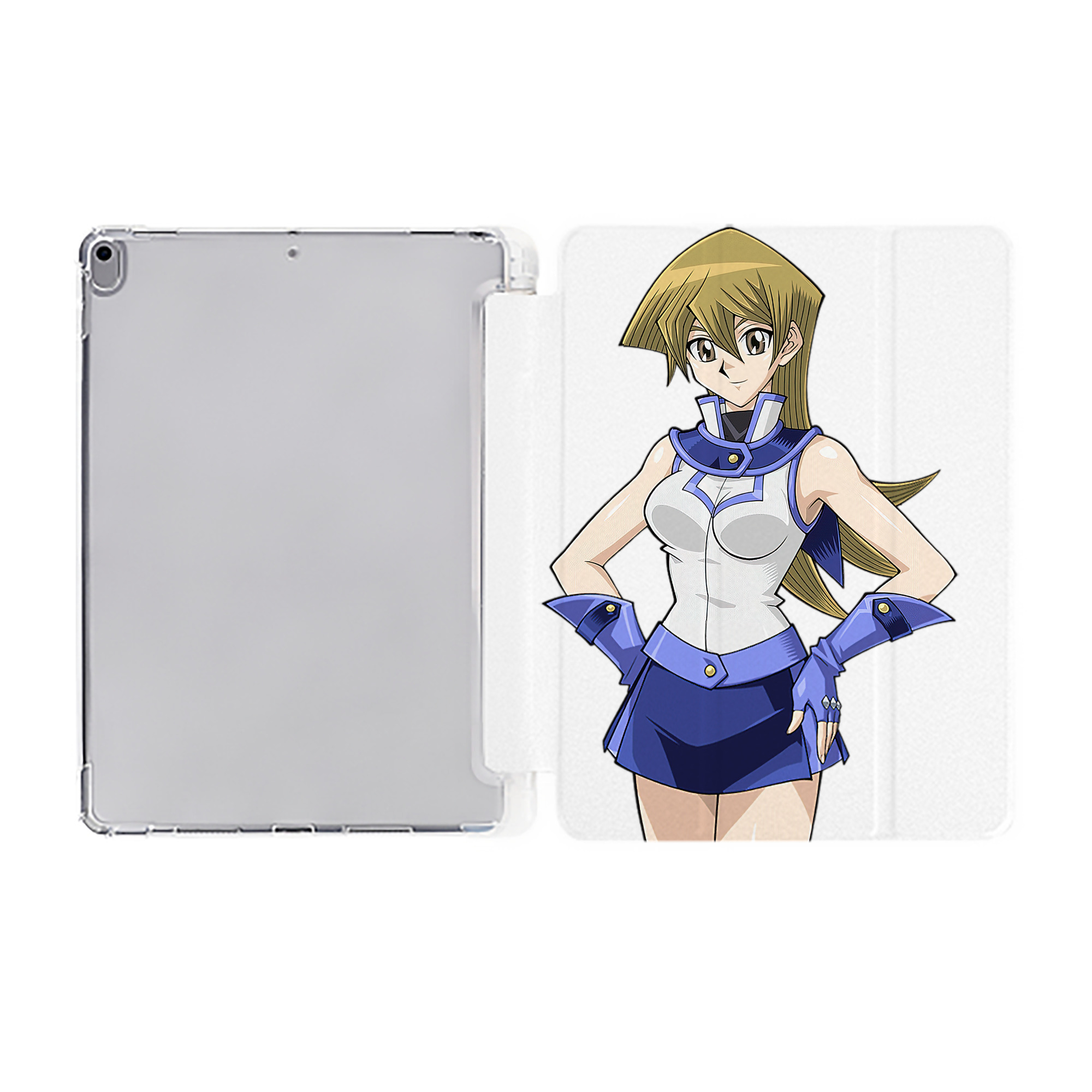 （画像用） 遊☆戯☆王 Yu-Gi-Oh! IPad ケース ペン収納付き 三つ折りスタンド PUレザー×シリコン 対応機種9.5/10.5/10.9インチ